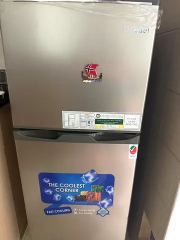 Compact single-door refrigerator in stainless finish - barely used