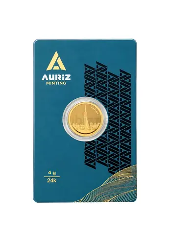 Auriz Minting 24k Gold Coin 4g Burj Khalifa Edition