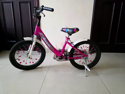 Pink 16-inch Girls Kids Bicycle with Training Wheels (Good Condition)