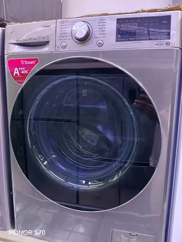 LG front load washer 10.5kg in stainless steel - good condition