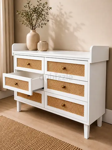 Rattan chast drawer