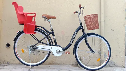 Cruiser bike +baby seat free delivery high quality brand new assembled with basket and soft seat