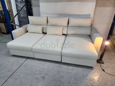 IKEA Esklstuna L Shape Sofa Bed Beige