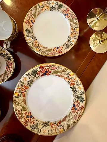 Floral Porcelain Dining Set + Tea Cup and Saucer Set (46 pcs) + Excellent Condition