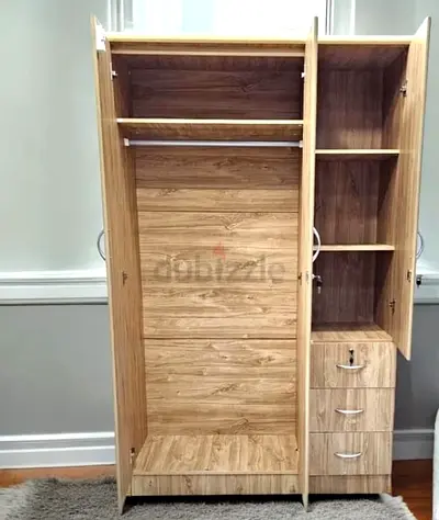 3-Door Sonoma Oak Wardrobe with Drawers