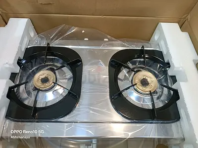 2-Burner Stainless Steel Gas Stove - Brand New