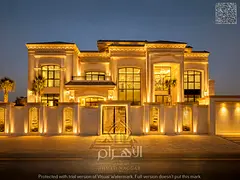 Classic palace for sale, 6,000 feet in Al Zahia area - (with modern elevator + elegant swimming pool