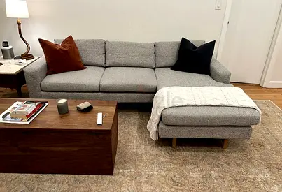 West elm eddy lshape sofa comfortable
