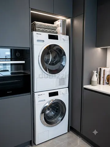 Miele latest version Stacked 9 kg Washin
g Machine and Tumble Dryer Set zstyles