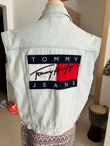 Light wash Tommy Jeans denim waistcoat  - size M