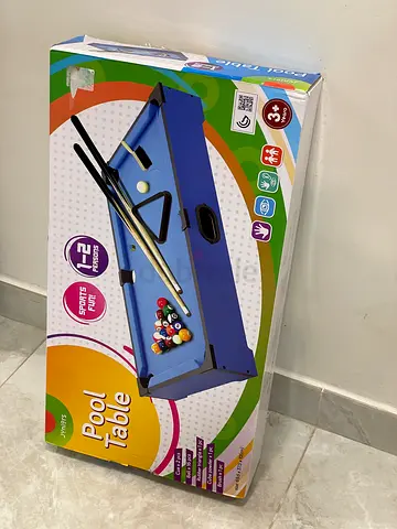 Mini Pool Table Toy for Kids - Complete Set with Cues and Balls
