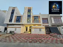 Own a villa for sale in Ajman at an attractive price and with no annual fees. First occupancy, freeh