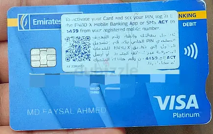 MD Faysal Ahmed Debit card found emirates nbd bank