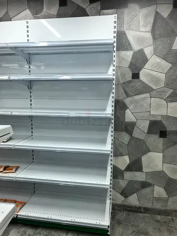Used White Retail Gondola Shelving Unit - 6 Shelves, Good Condition we have 8 set total aed 6400