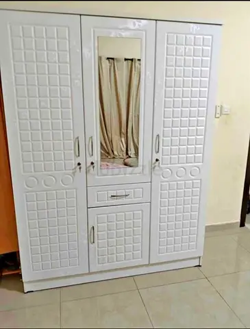 Brand new White 3-Door Wardrobe with Mirror