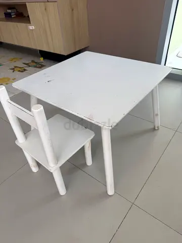 White Wooden Kids Activity Table and Chair Set