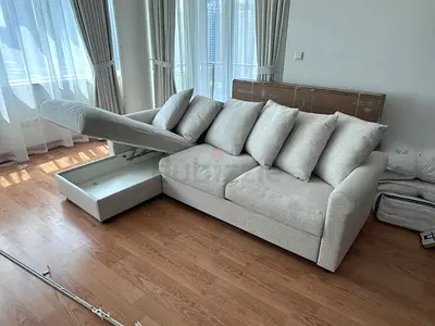 Brand new ikea gronlid lshape sofa bed beige