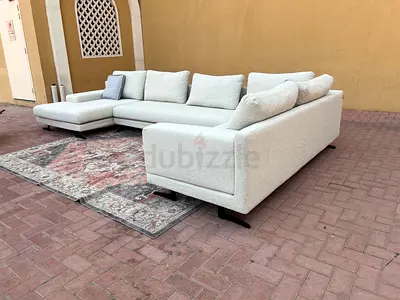 Top quality Eberza Corner U Shape Sofa Beige