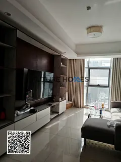 A residential unit with one Bedroom, a Hall (living room), and a Kitchen with Parking in Gulfa Tower