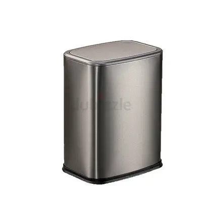 3337 - Stainless Steel Square Household Shaking Lid Garbage Bin, Bathroom Flip Lid Garbage Bin,with