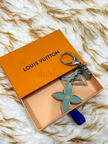 Louis Vuitton Monogram Flower Keychain / Bag Charm (Blue) - Preowned