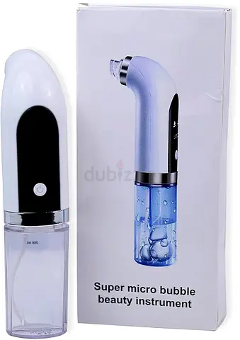 Handheld Super Micro Bubble Facial Cleaner - Black/White