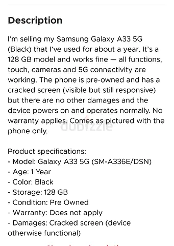 A33 samsung mobil 5g for sail at low price only 250