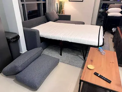Ikea vimle L shape sofa bed with storage