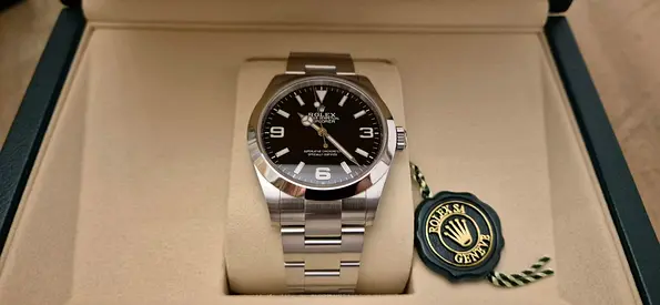 Best !!! unworn Rolex Explorer 40 mm stainless steel mens watch