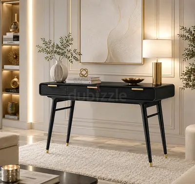 INDIGO LIVING Dean Study Desk, Black