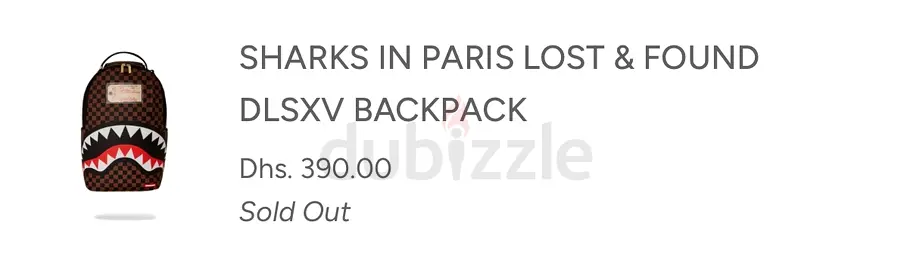 Sharks in Paris DLXSV Backpack | Rare Limited Edition | Sold Out