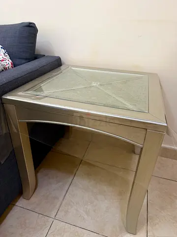 Mirror accessory stand , 2 tables gold color