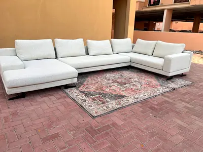 Excellent Condition EBERZA  Corner U Shape Sofa Beige