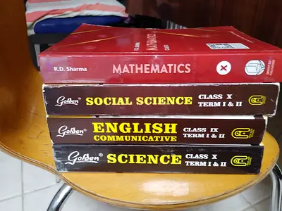 Set of Class X (10) Textbooks: Mathematics, Science, Social Science, English Communicative