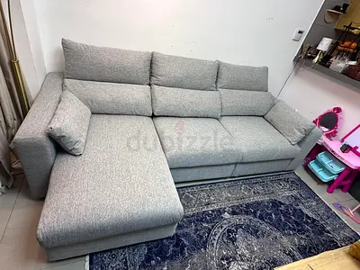 IKEA Esklstuna L Shape Sofa Bed Grey