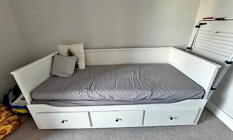 Ikea Hamnes Pulled out Day bed with two Ikea brand mattress