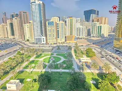PARK VIEW•1BHK WITH BALCONY•6CHEQUES PAYMENT•1MONTH FREE•NEAR TO ETTIHAD ROAD