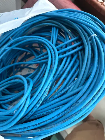 Bulk Cat5e/Cat6 Blue Ethernet Networking Cable - Coiled Lot