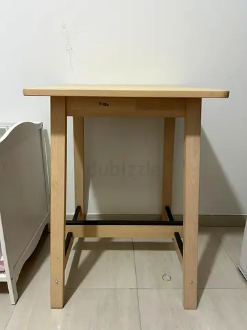 IKEA NORRÅKER High Bar Table - Solid Birch, 74x74x105 cm, Assembled