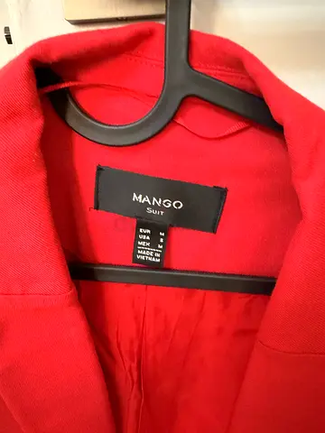 Mango Suit red women's blazer - size M