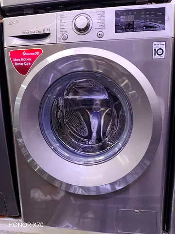 LG Front Load Washing Machine 7kg - Silver (Direct Drive)