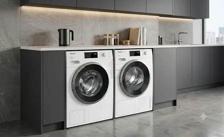 Miele W1 WWD660 WCS 8kg Washer & T1 TWD260 WP 8kg Heat Pump Dryer – Lotus White