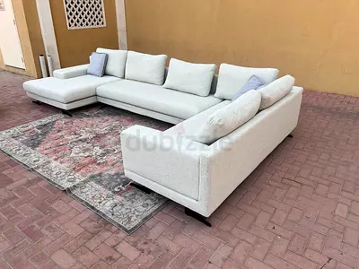 Eberza ____ Corner U Shape Sofa Beige Like brand new