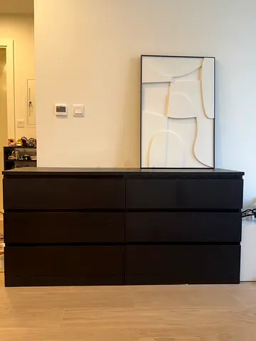 IKEA Malm 6 Chest of Drawers in Black