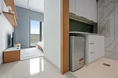 Furnished Studio | Blue Waves Tower | Balcony & Pool Access