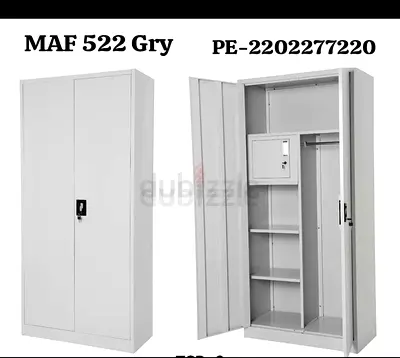 Metal Office Storage Cabinet / Locker - 2-Door Steel Cupboard