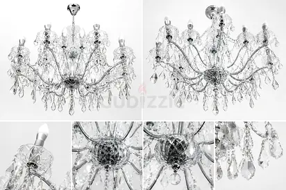 Crystal chandelier ceiling light - elegant decorative fixture