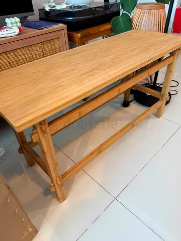 Solid Wood Console Bench - Natural Finish, Excellent Condition