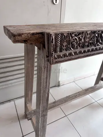 Rustic wood console table