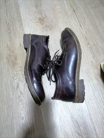 Used hush puppies brown leather men's lace-up shoes, size  44